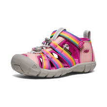 Load image into Gallery viewer, Keen Seacamp II Sandal, Rainbow/Festival Fuchsia (Child/Youth)