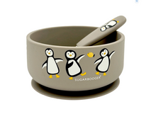 Load image into Gallery viewer, Sugarbooger Fresh & Messy Suction Bowl & Spoon Gift Set Penguin