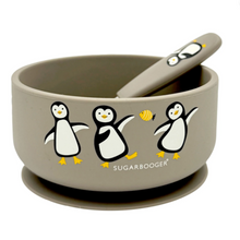 Load image into Gallery viewer, Sugarbooger Fresh & Messy Suction Bowl & Spoon Gift Set Penguin