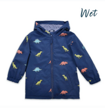 Load image into Gallery viewer, Holly and Beau Color Changing Raincoat Dinosaur