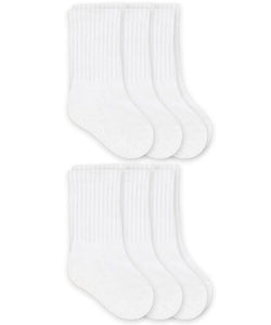 Jefferies 6-pack Smooth Toe Crew Socks, White