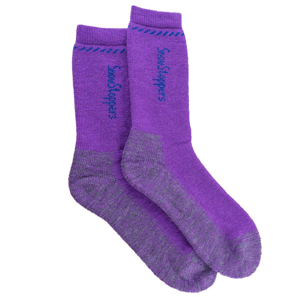 SnowStoppers Peruvian Alpaca Socks, Purple/Gray
