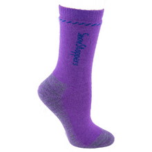 Load image into Gallery viewer, SnowStoppers Peruvian Alpaca Socks, Purple/Gray
