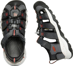 Keen Newport Neo H2 Sandal, Magnet/Spicy Orange (Child)