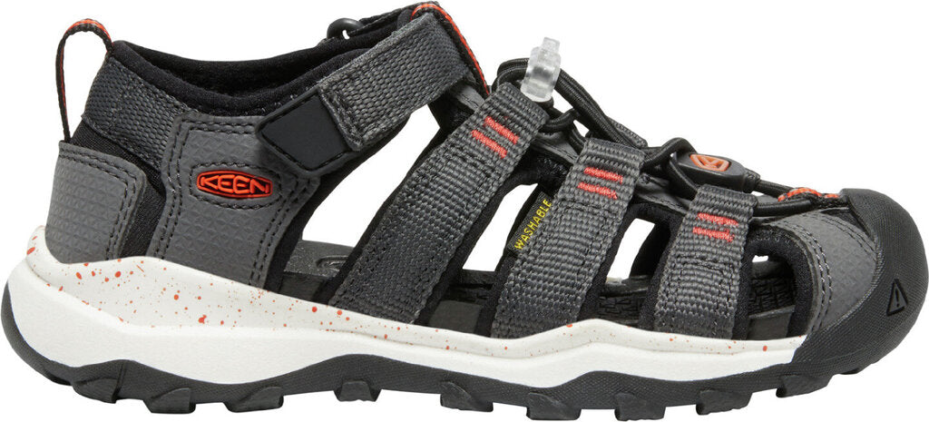 Keen Newport Neo H2 Sandal, Magnet/Spicy Orange (Child)