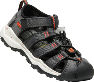 Keen Newport Neo H2 Sandal, Magnet/Spicy Orange (Child)