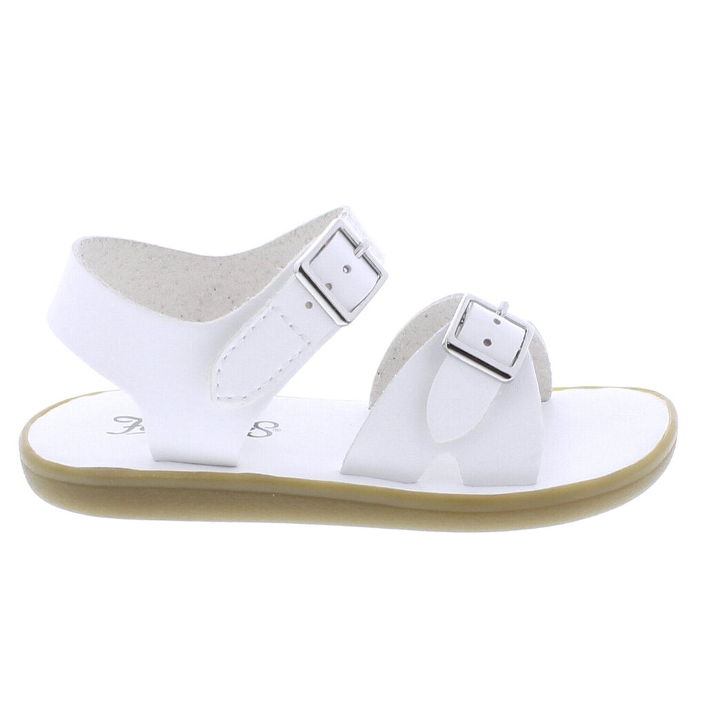 Footmates Eco-Tide Sustainable Sandal, White (Tiny/Toddler/Child/Youth)