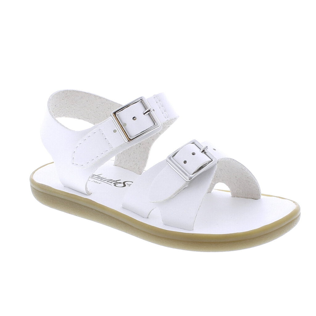 Footmates Eco-Tide Sustainable Sandal, White (Tiny/Toddler/Child/Youth)