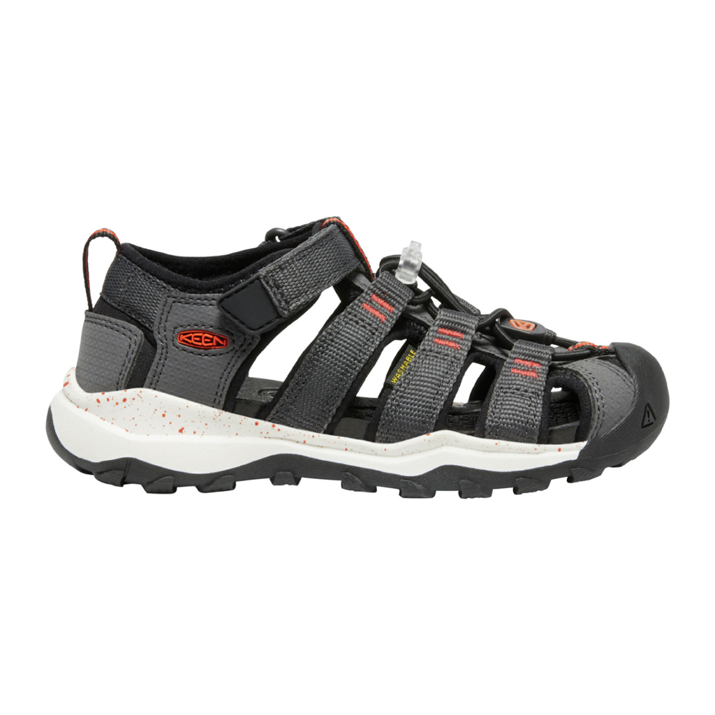 Keen Newport Neo H2 Sandal, Magnet/Spicy Orange (Child)