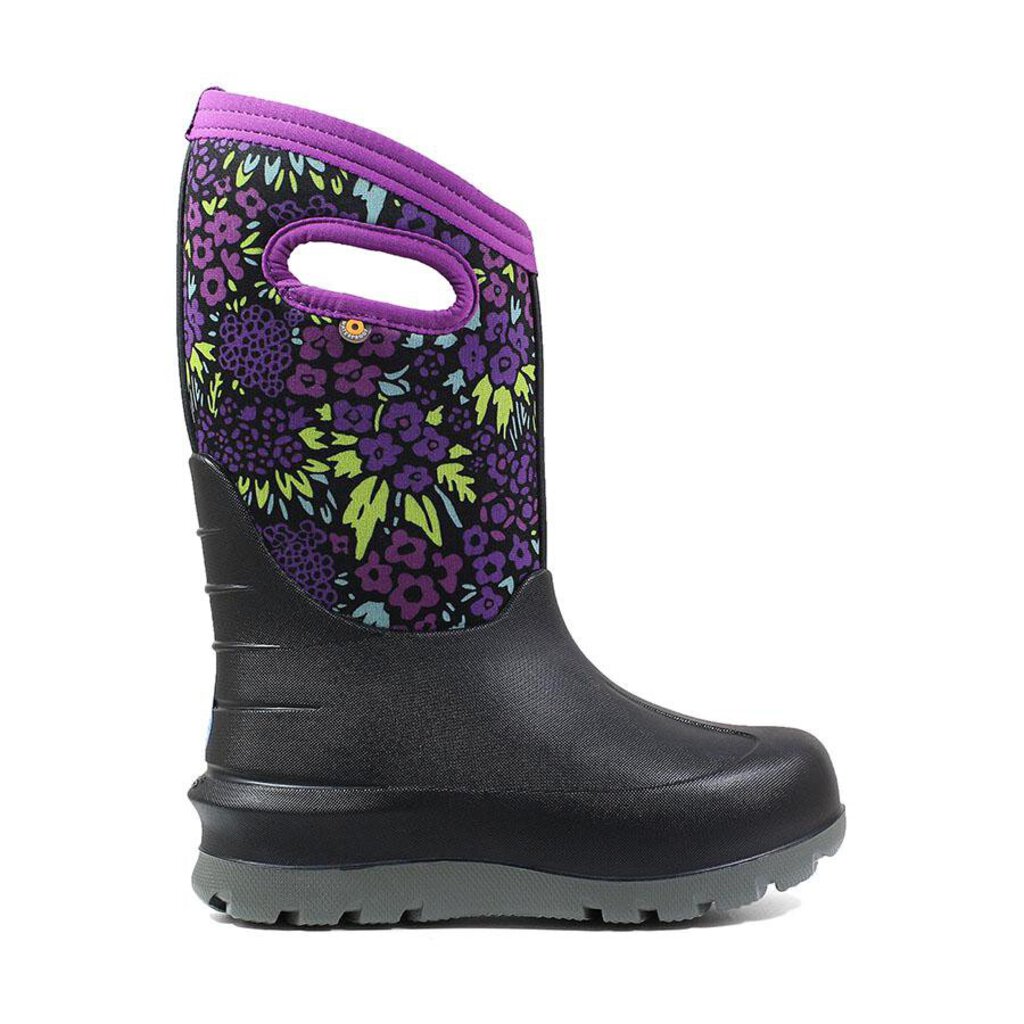 Bogs Neo-Classic Northwest Garden. Black Multi (Youth)