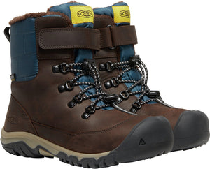 Keen Greta Waterproof Boot, Coffee Bean/Blue Wing Teal (Child/Youth)