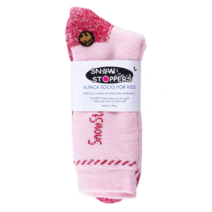 SnowStoppers Peruvian Alpaca Socks, Pink/Red