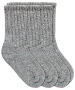 Jefferies 3-pack Smooth Toe Crew Socks, Grey Heather