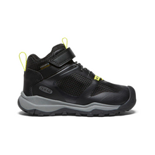 Load image into Gallery viewer, Keen Wanduro Mid Waterproof Hiker, Black/Silver (Child/Youth)
