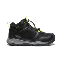 Load image into Gallery viewer, Keen Wanduro Mid Waterproof Hiker, Black/Silver (Child/Youth)
