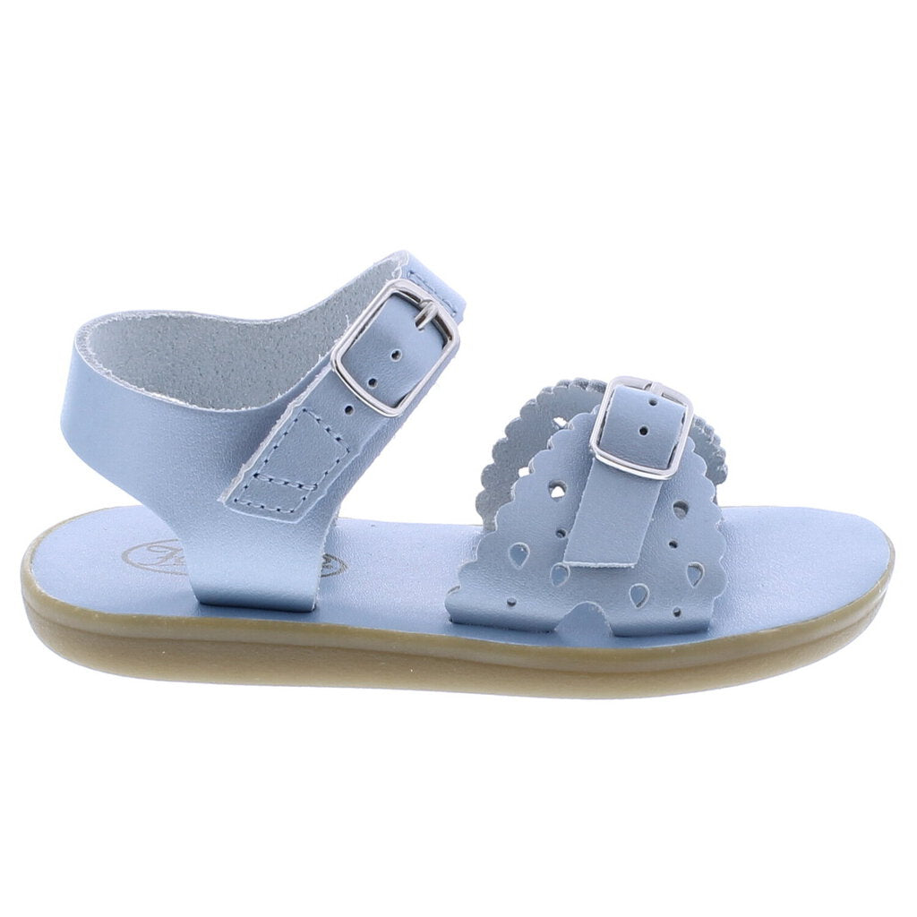 Footmates Eco-Ariel Sandal, Blue Pearl (Toddler/Child/Youth)