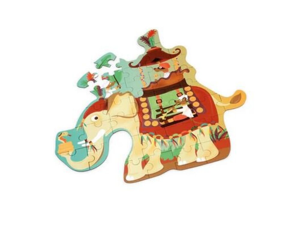 Scratch Contour Puzzle Elephant