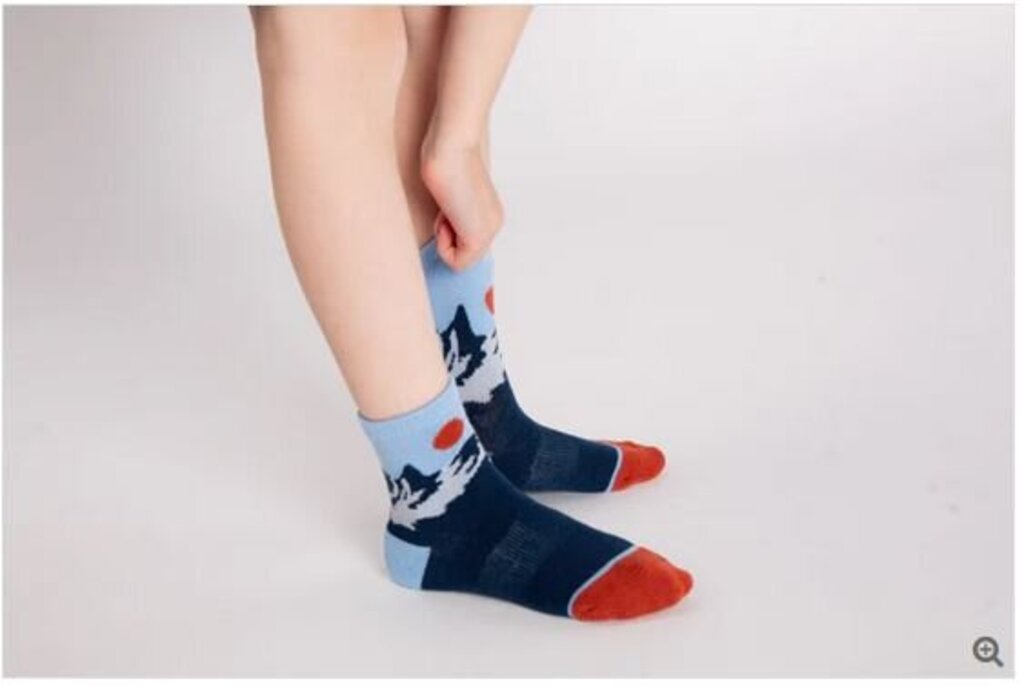 Woven Pear Merino Wool Mini-Crew Sock Mountain