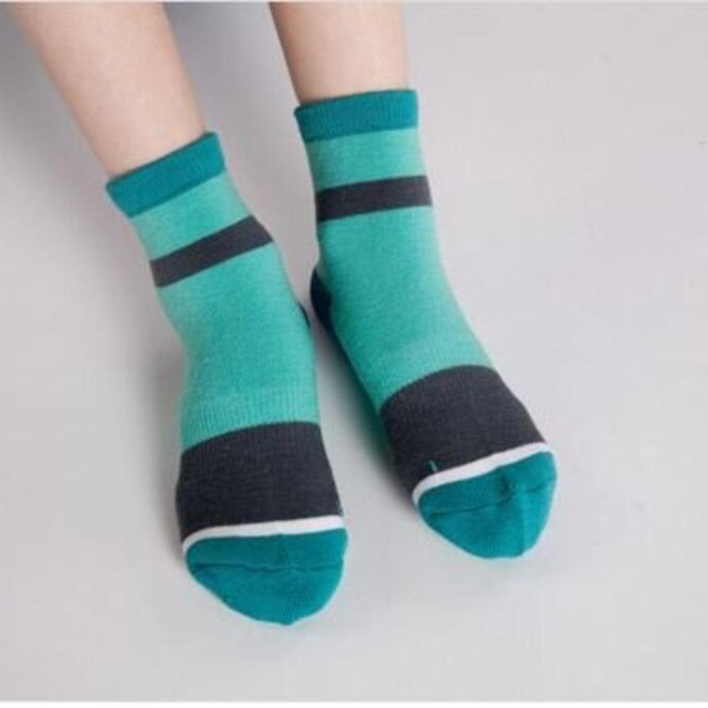 Toddler (4-8) Woven Pear Merino Wool Mini-Crew Sock Green