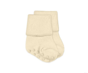 Newborn (0-1 Shoe) Organic Turn Cuff Non-Skid Natural