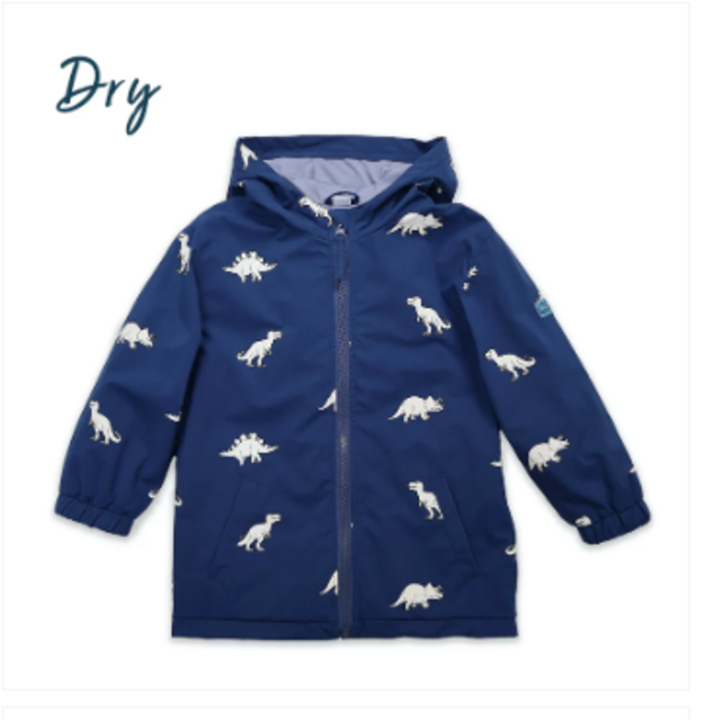 Holly and Beau Color Changing Raincoat Dinosaur