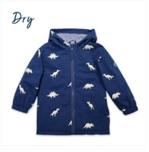 Load image into Gallery viewer, Holly and Beau Color Changing Raincoat Dinosaur

