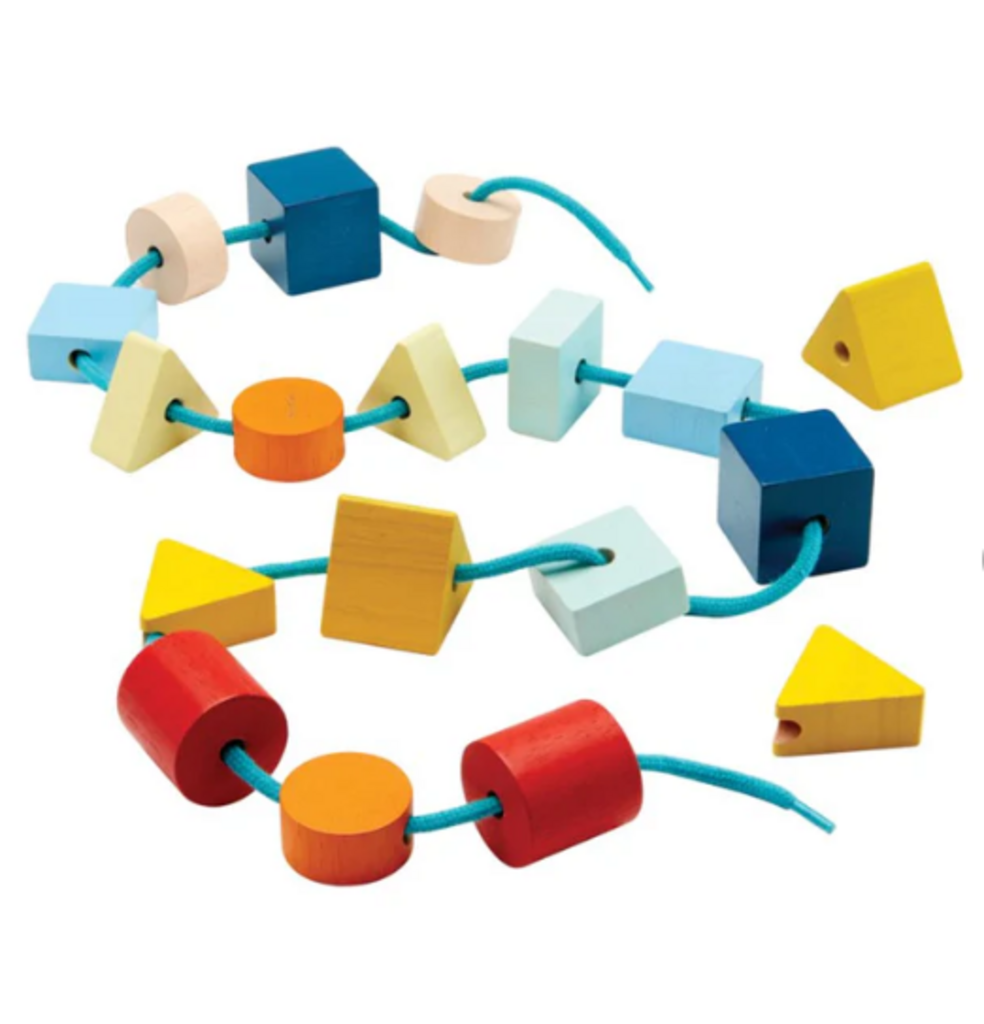 Plan Toys Geo Lacing Beads