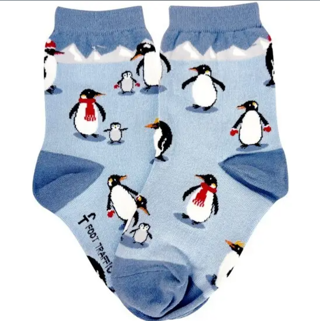 7-10 years (12-Y5 shoe) Foot Traffic Socks Emperor Penguin