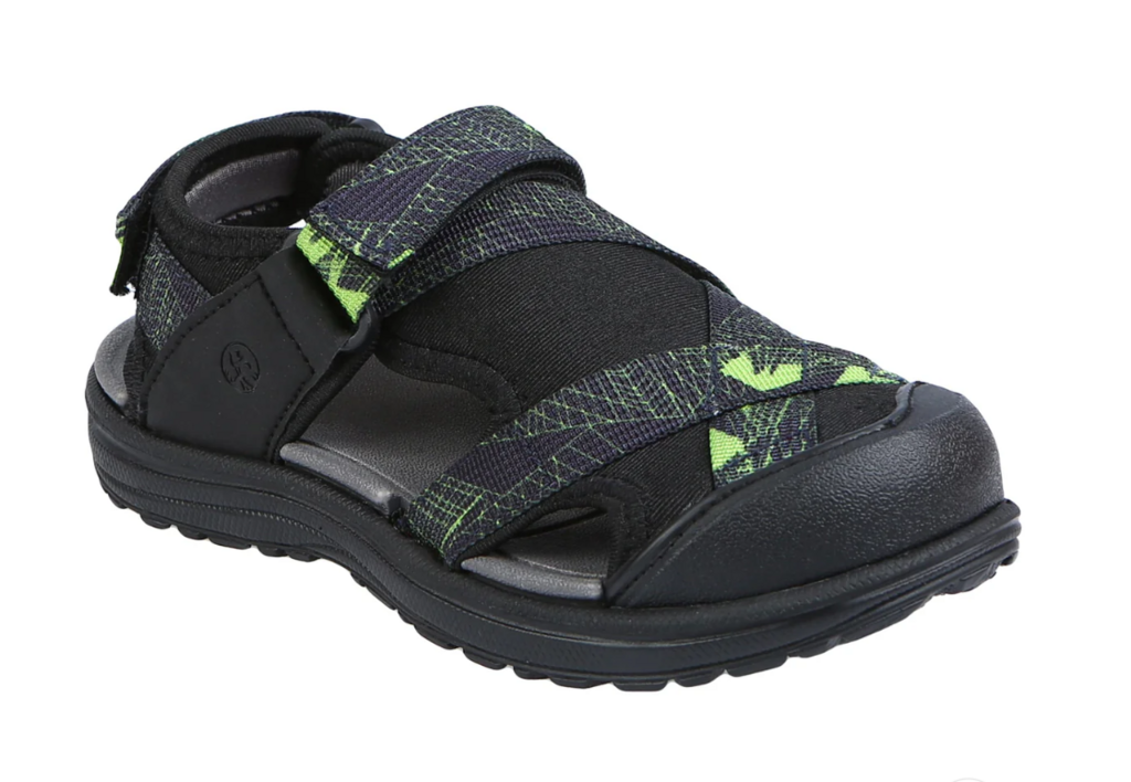 Northside Ryder Point Closed Toe Sport Sandal Black/Volt