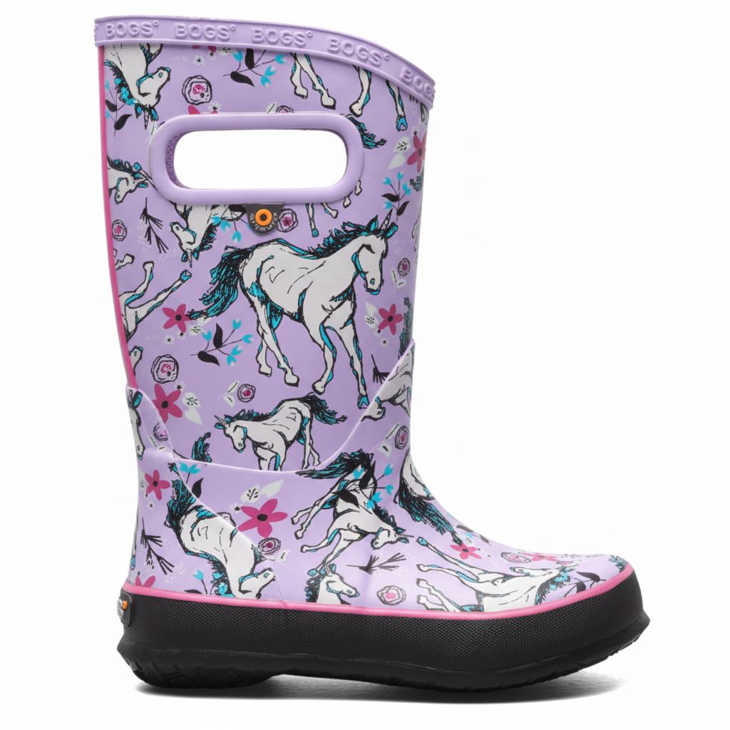 Bogs Rainboot Unicorn Lavender Multi