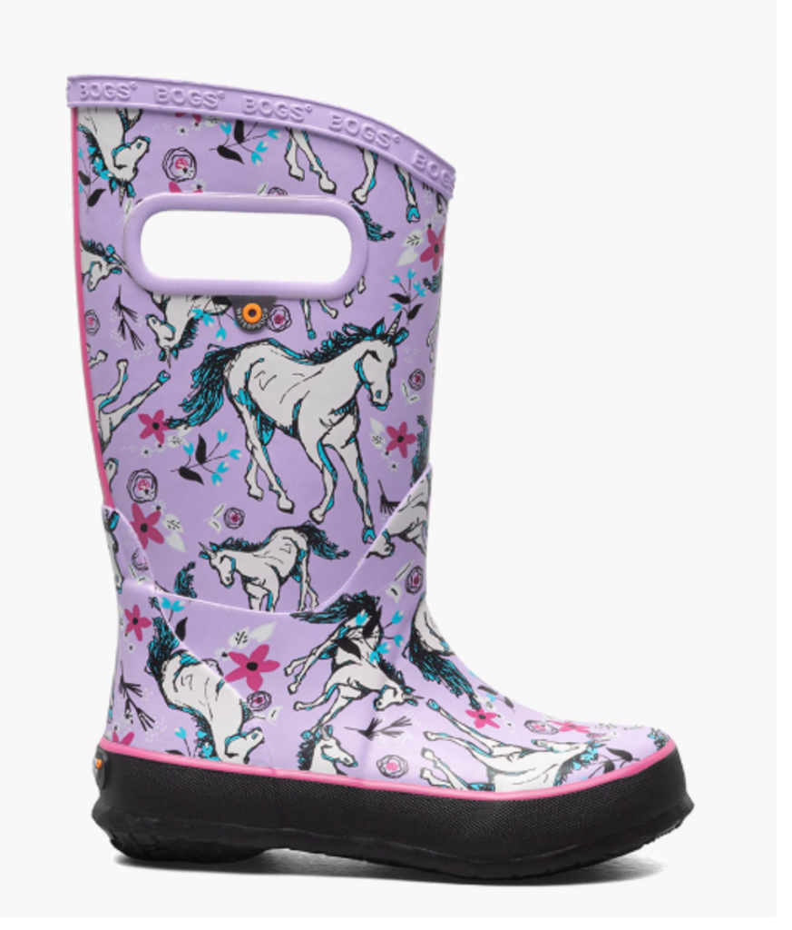 Bogs Rainboot Unicorn Lavender Multi