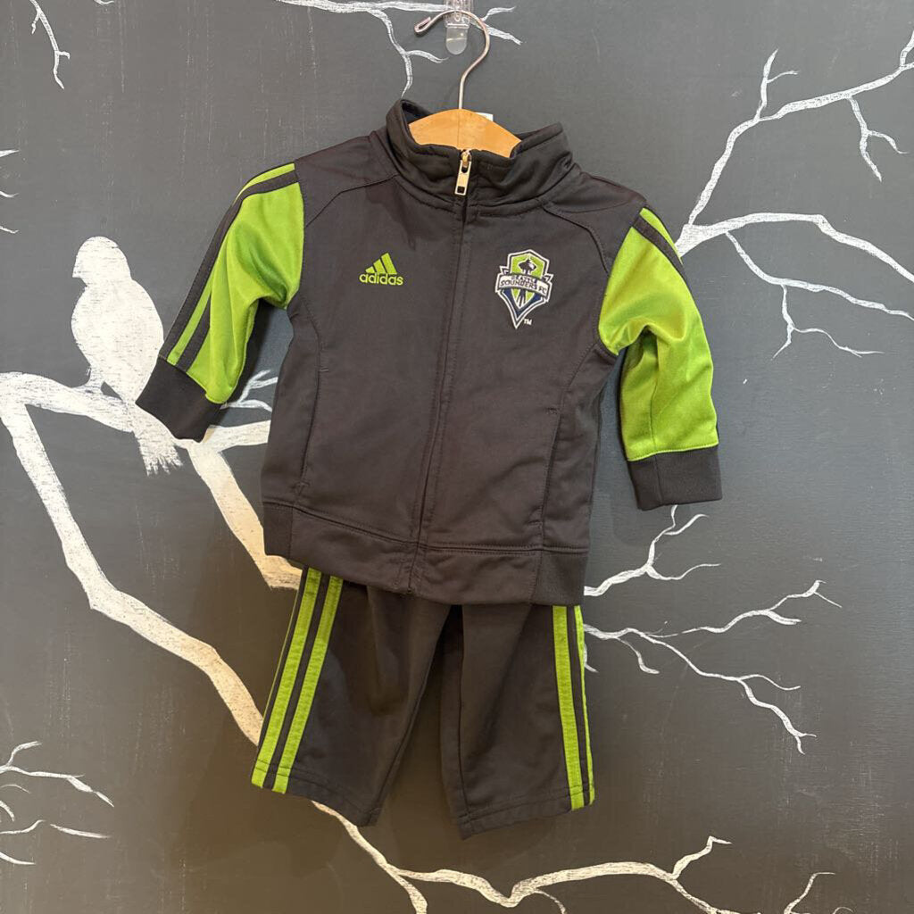 Adidas Grey Green Sounders Track Suit 12m