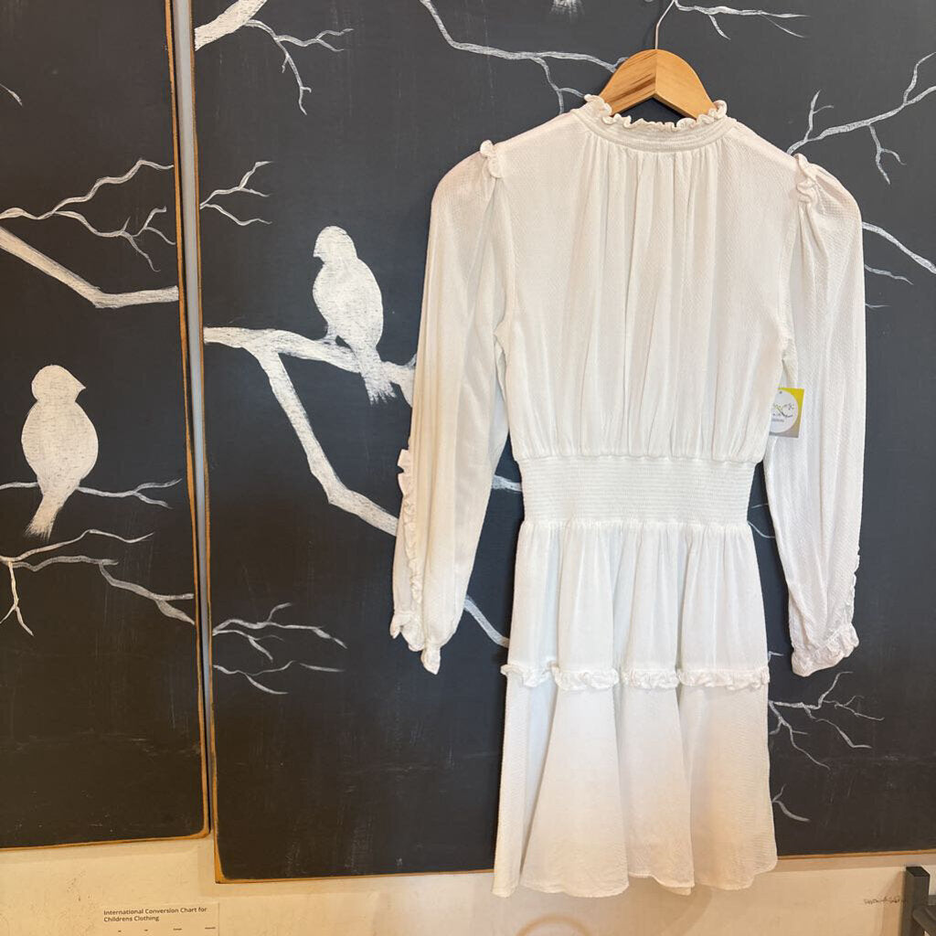 Designer Remix White Layered LS Fancy Dress 12