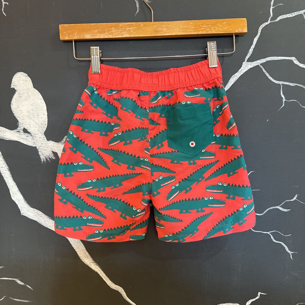 Andy & Evan Orange Crocodile Swim Shorts 5
