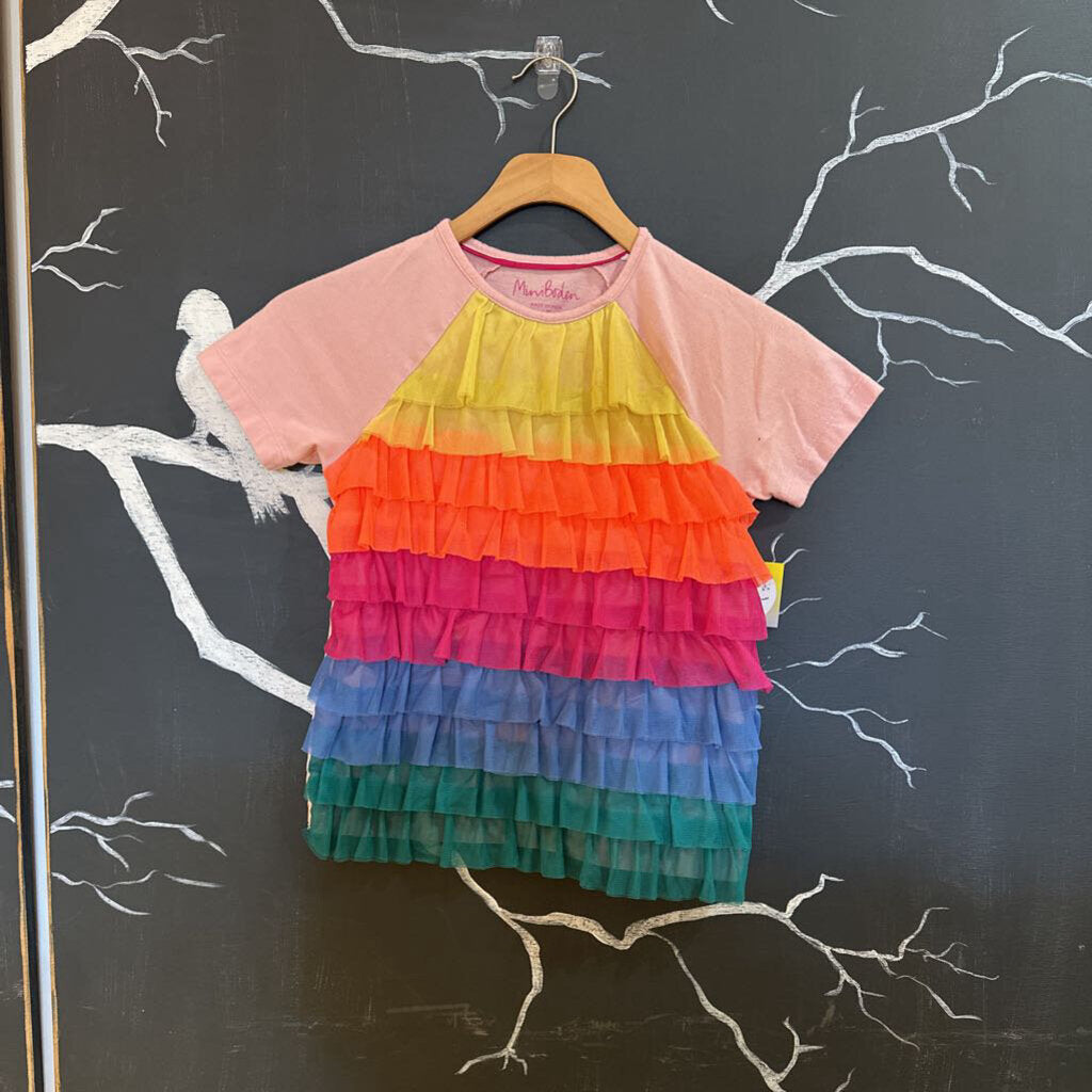 Boden Pink Multi Tulle SS Tee