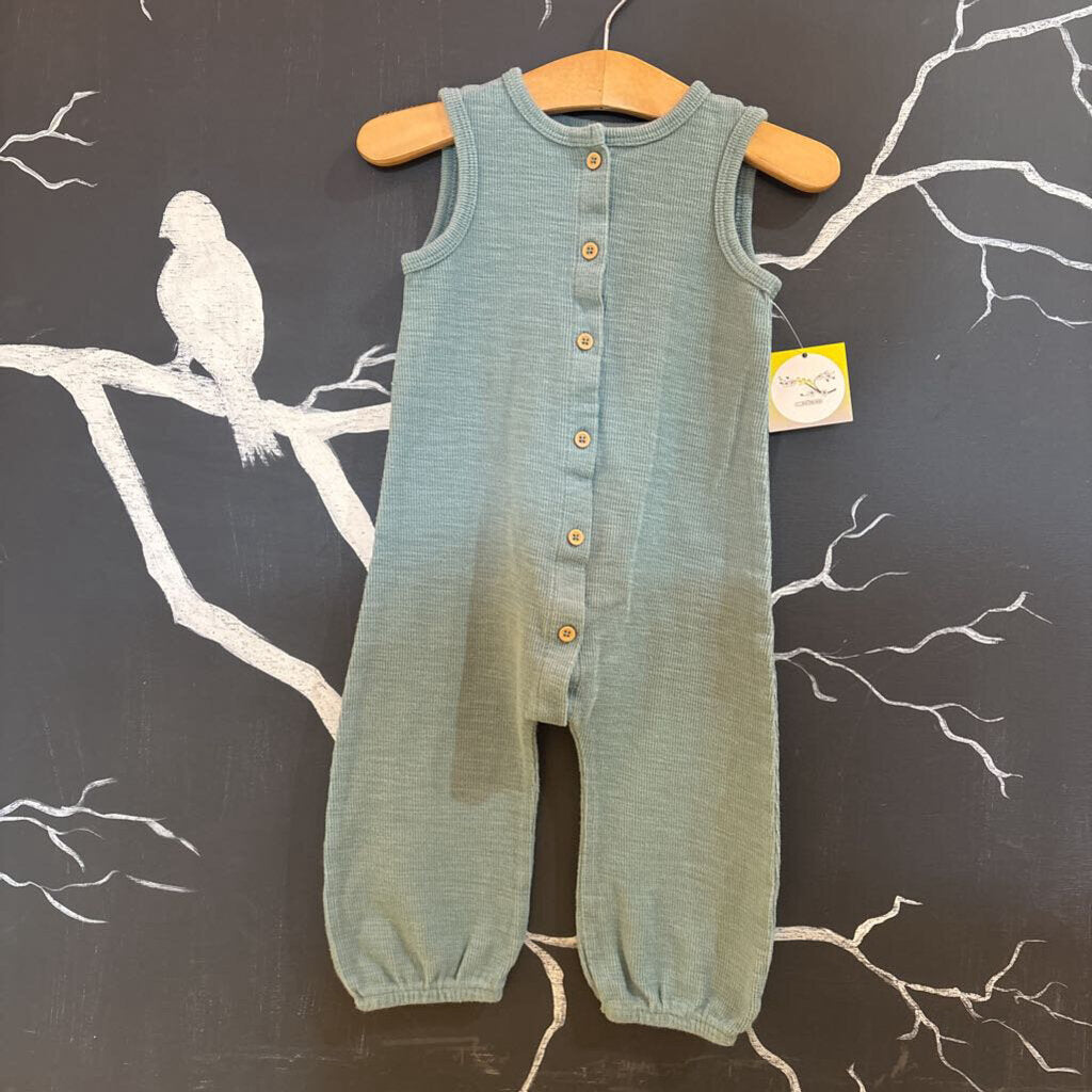 Grayson Mini Teal Tank Romper 18m