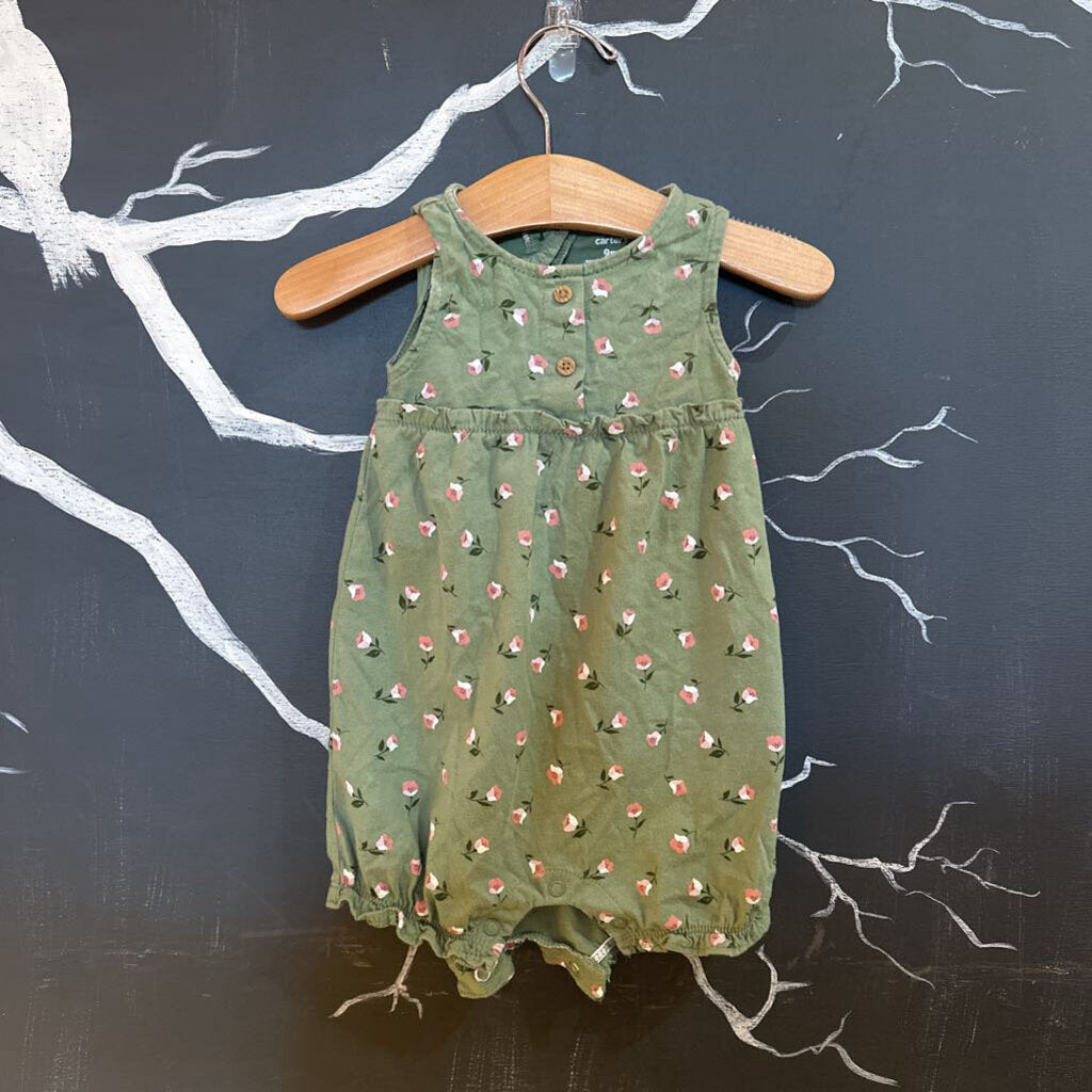 Carter's Green Floral Dress 9 Mo