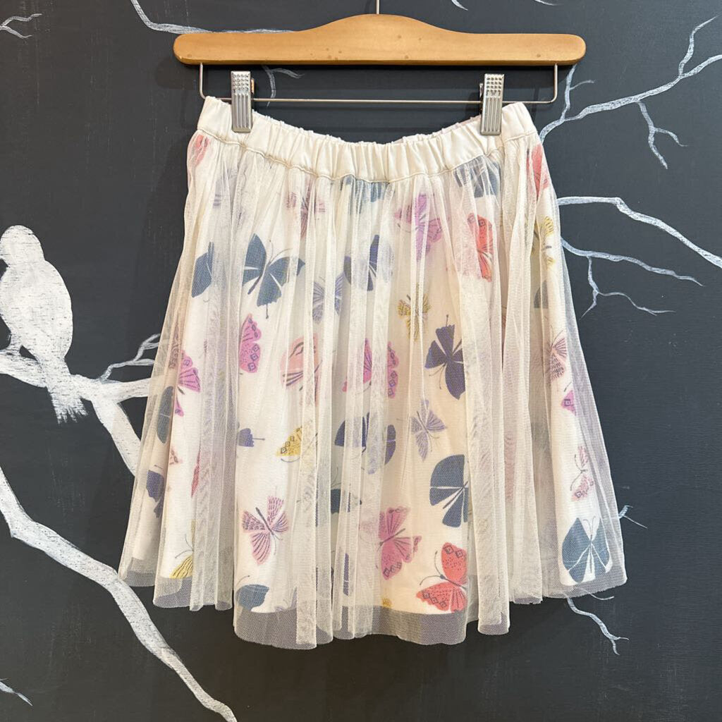 Hanna Andersson Cream Butterfly Tulle Skirt 8