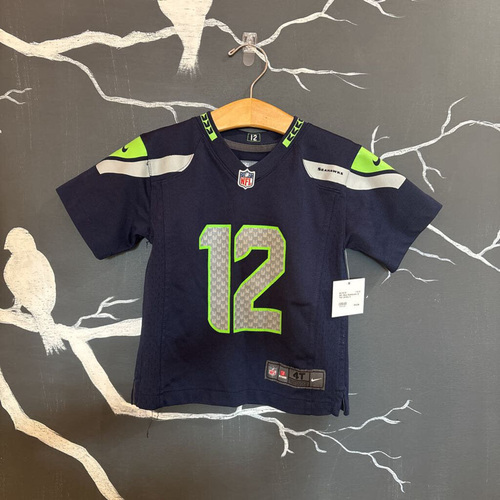NFL Blue Seahawks 12 Fan Jersey 4