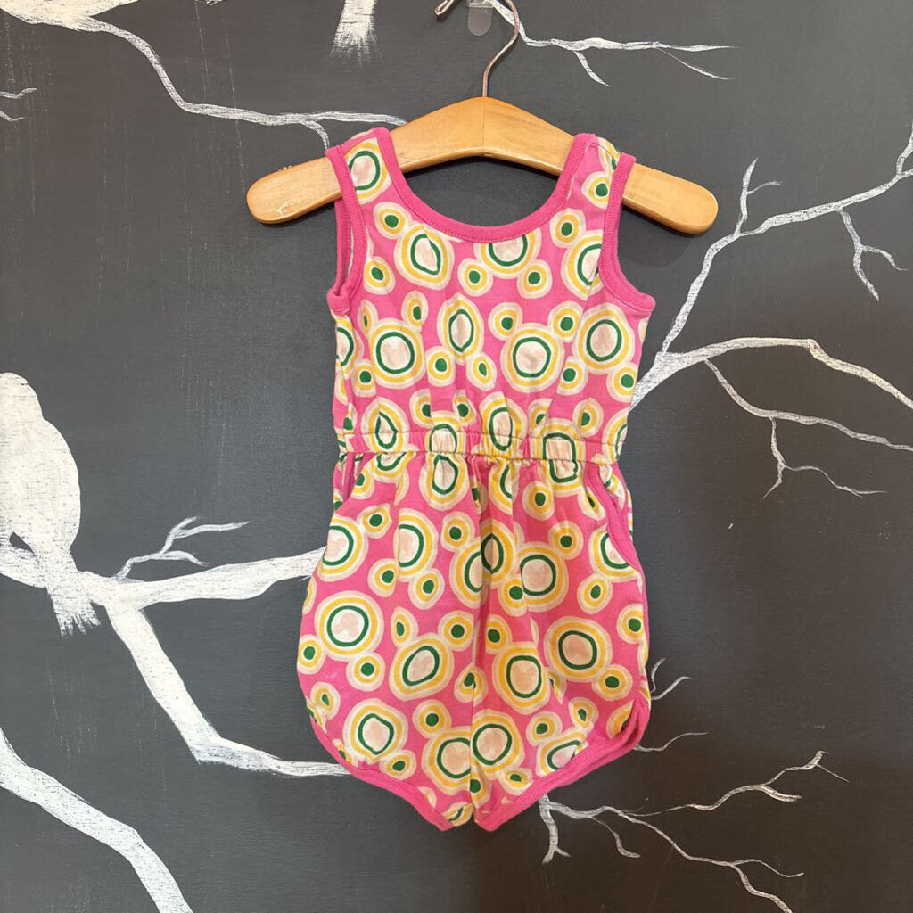 Hanna Andersson Pink Green Mickey Mouse Retro Romper 2
