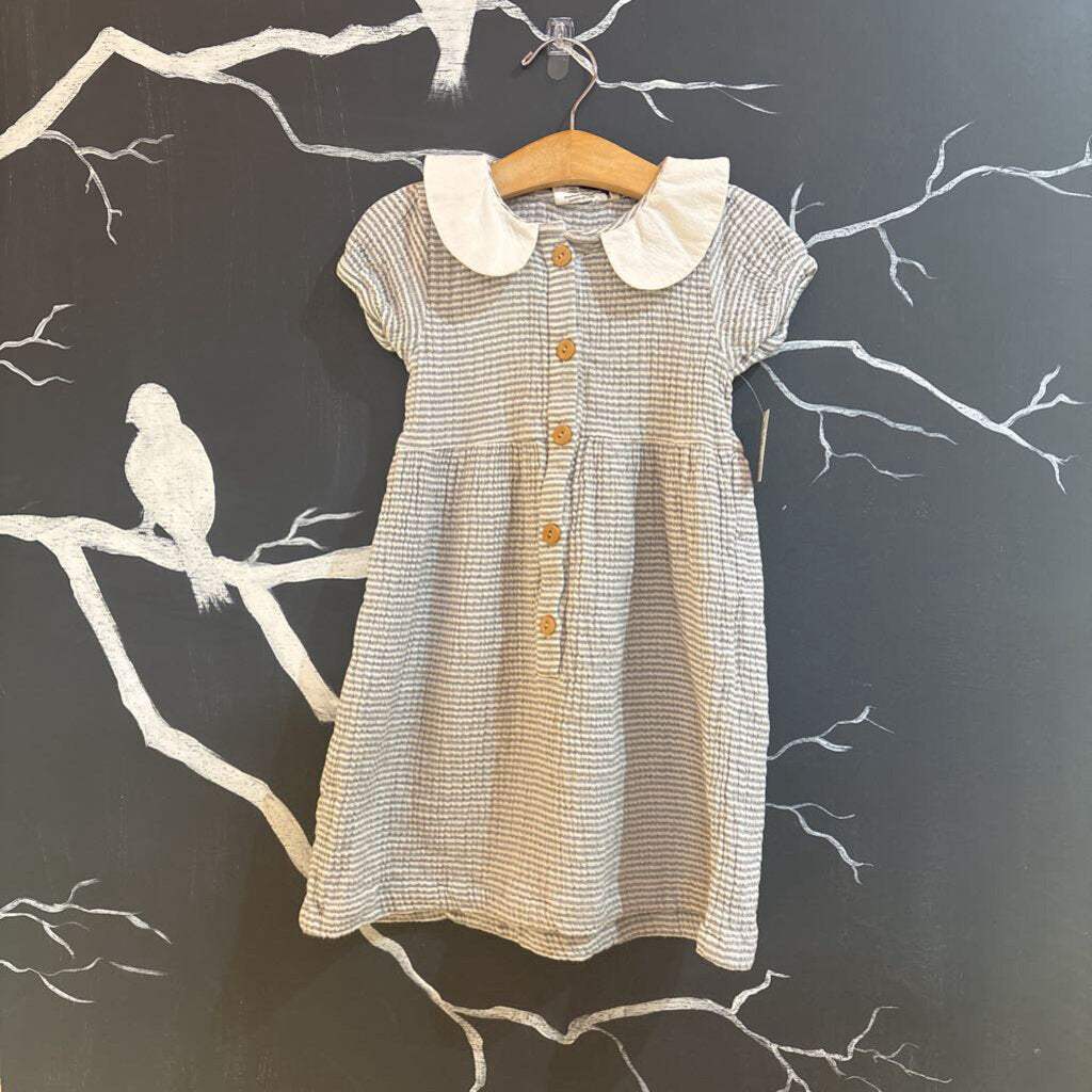 City Mouse Striped Peter pan collar Dress Size 5