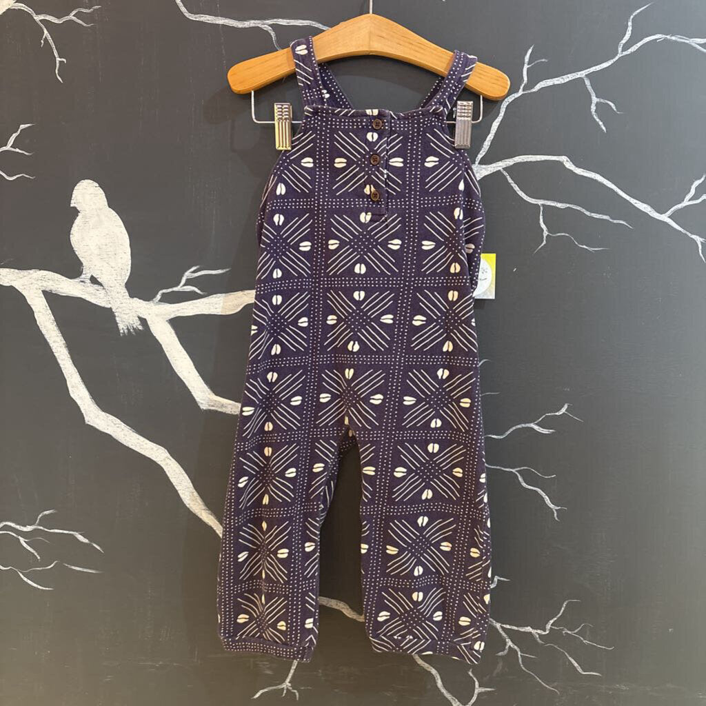Ade+Ayo Purple White Blocked Pattern Overalls 2