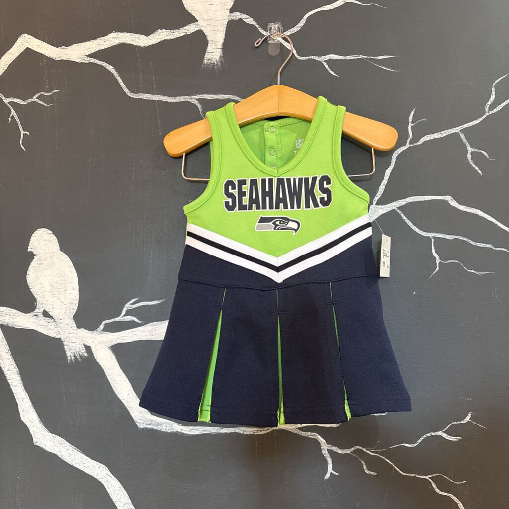 NFL Blue Green Seahawks Cheer Outfit 12m