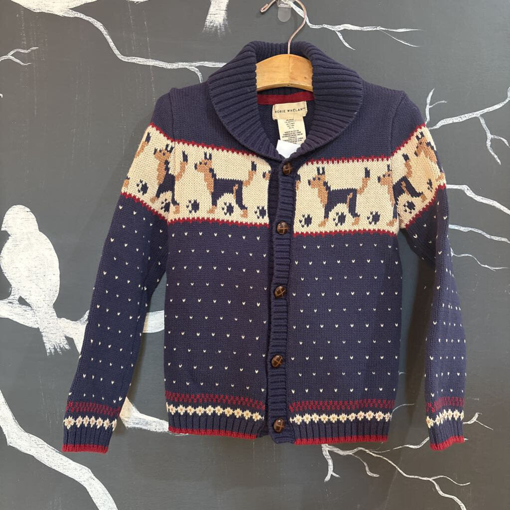 Rorie Whelan Blue Dog Cardigan 4