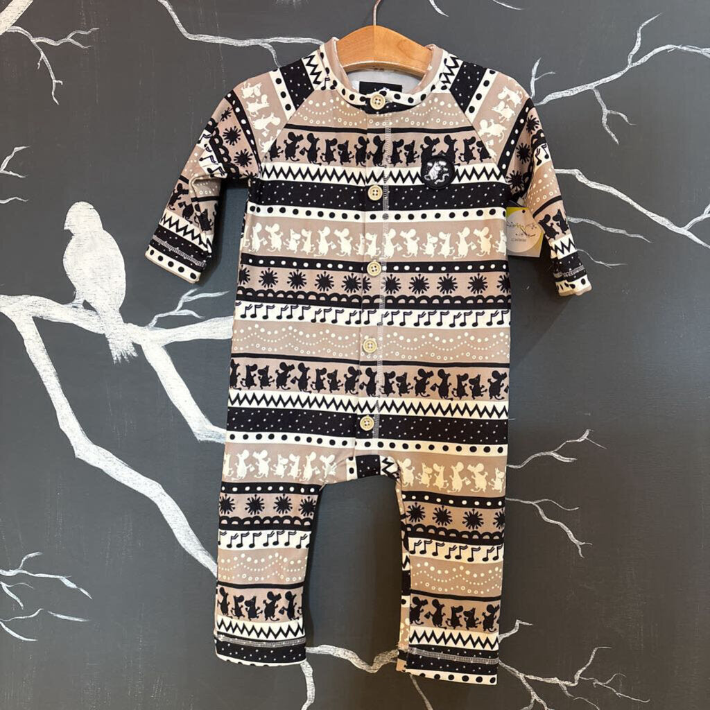 Reima Moomin Brown Grey Black Jumpsuit 12-18m