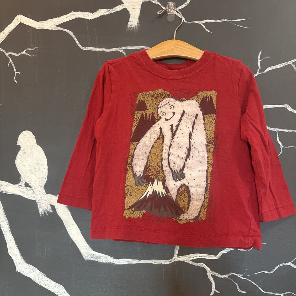 Hanna Andersson Burgundy Yeti LS Tee 2