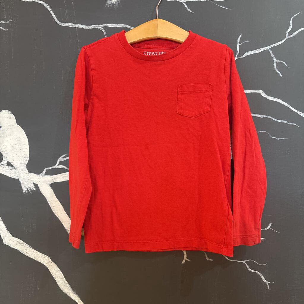 Crewcuts Red LS Tee 4-5