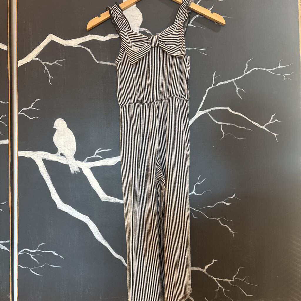 Jenna & Jessie B&W Stripe Bow Jumpsuit 7
