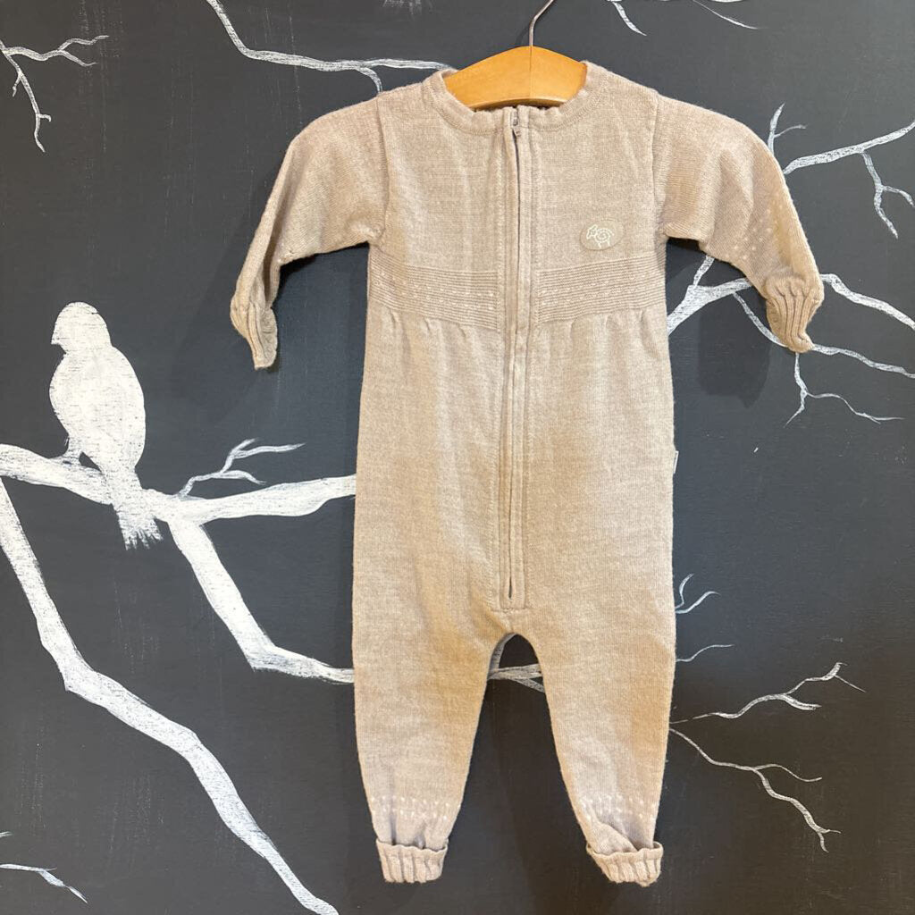 Lillelam Norway Cream Merino Wool Jumpsuit 6-12m