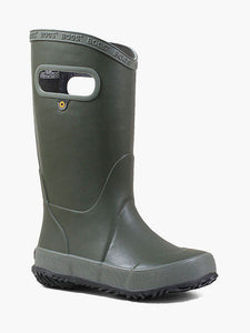 Bogs Rainboot Solid, Gray (Child/Youth)